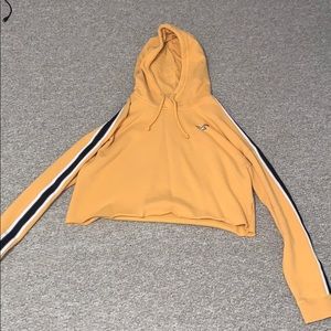 hollister orange cropped sweatshirt size Large